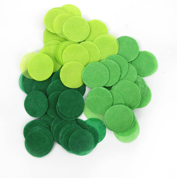 Mybbshower Green Paper Confetti Beach Jungle Birthday Party Decorations Spring Wedding Table Scatter for Baby Shower 1 inch 5000