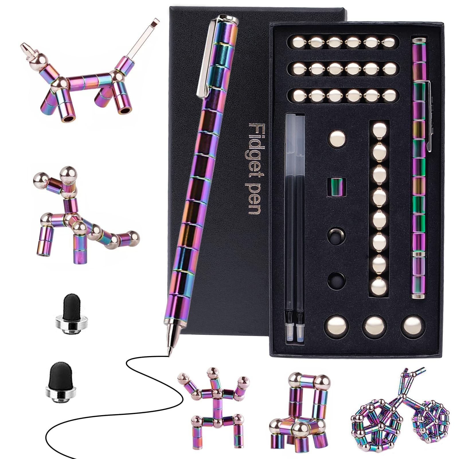 Upgrade Fidget Pen-Magnetic Pen-Fidget Toys For Boys Girls Age 8-12-Gifts For Teenage Girls Boys-Toy Pen Decompression Magnetic