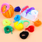 CCINEE 48 Pcs Magic Twisty Worm Toys, Fuzzy Worms on a String, Medium, 12 Colors, Fun Party Favors for Kids and Cats