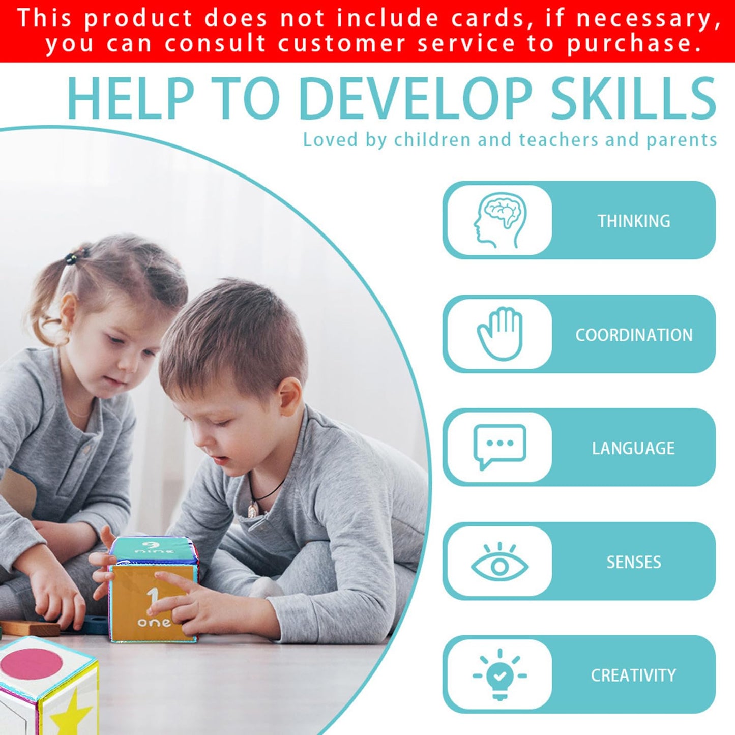 Caralin Pocket Dices - Soft Fabric Dices with Clear Pocket for Classroom and Learning