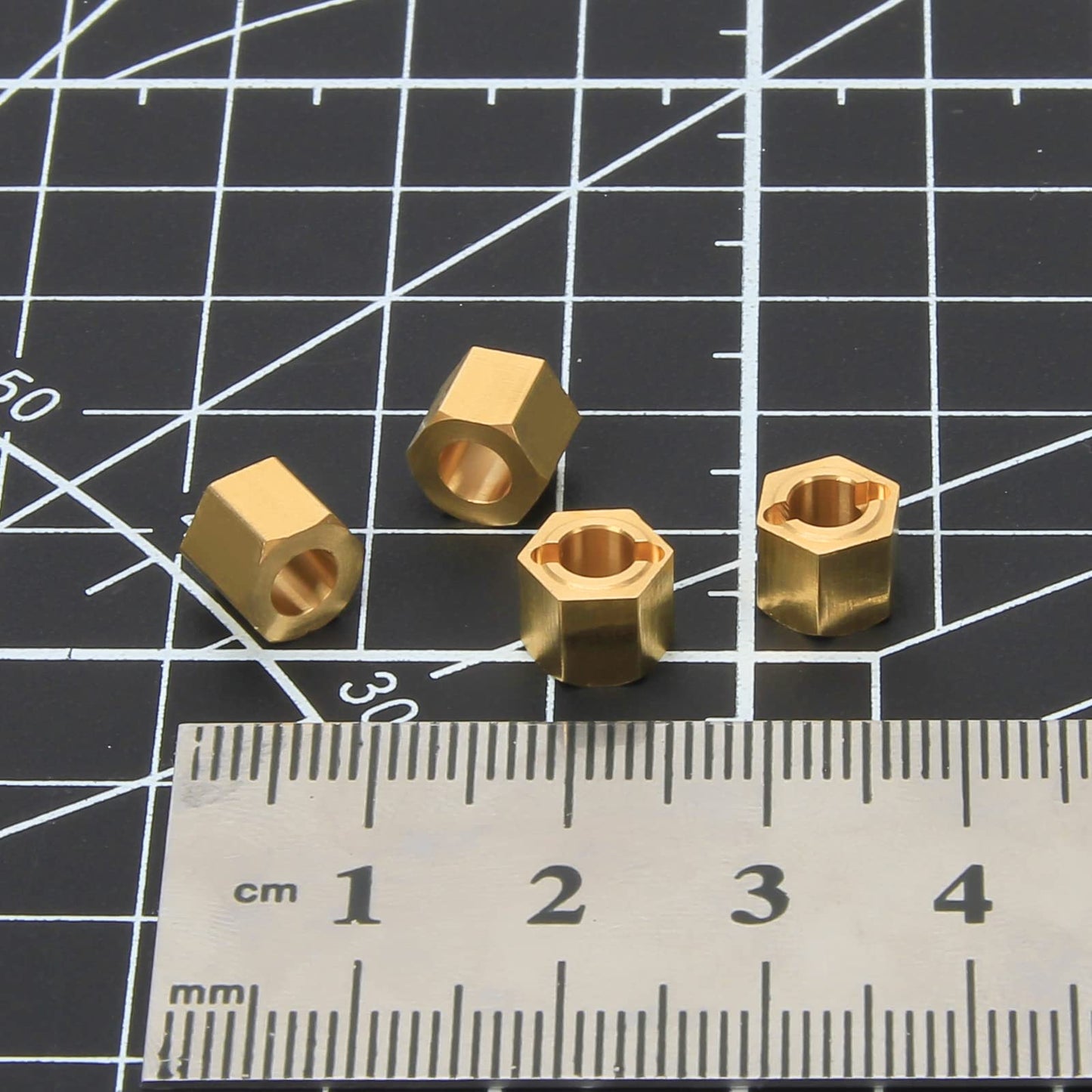 RCAWD Full Brass Wheel Hex Hub Adaptor H7*6.2mm Extended 2mm for 1/24 FMS FCX24 Upgrade Parts