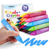 24 Colors Jumbo Crayons for Toddlers 1-3.Washable,Non-Toxic Crayon for Toddlers Ages 4-8.Easy to Hold and Unbreakable Big Toddle