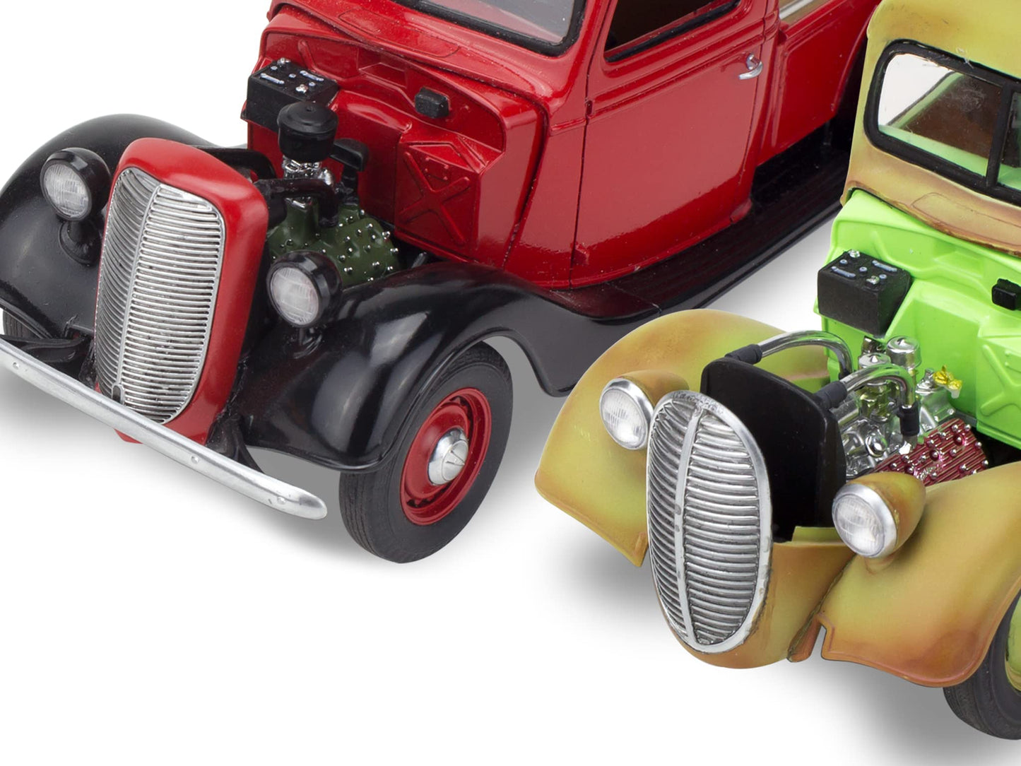 Revell 85-4516 1937 Ford Pickup Truck 2N1 W/Surf Board Model Car Kit 1:25 Scale 162-Piece Skill Level 4 Plastic Model Building Kit, Red