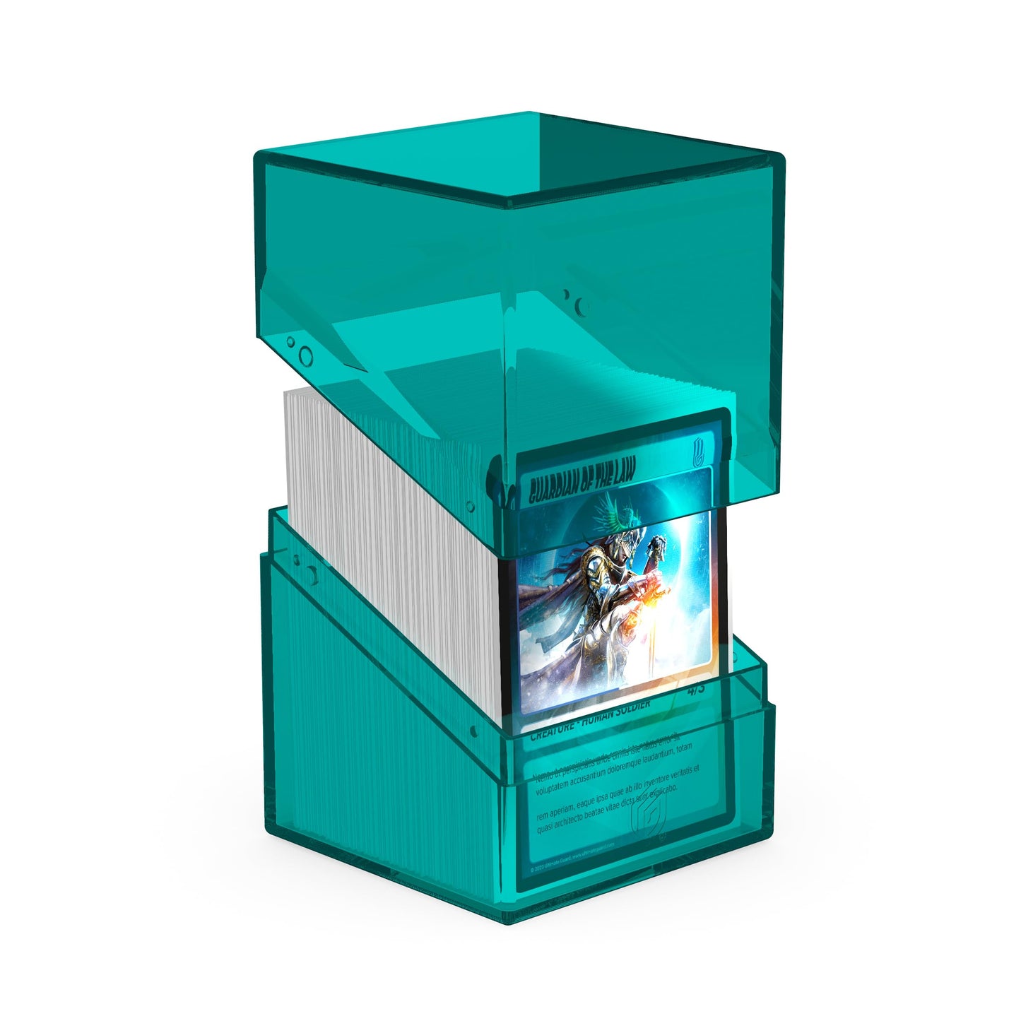 Ultimate Guard Boulder 100+ Clear, Deck Case For 100 Double-Sleeved Tcg Cards, Malachite, Secure & Durable Storage For Trading C