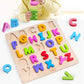 BOBY Wooden Alphabet Puzzle Toys - ABC & Number Puzzle for Toddlers 18+ Months, Multi-Colored Educational Gift, Model SR-29004