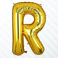 Flyloons Gold R Alphabets Letter Foil Balloons Perfect for Birthday Decoration Items, Anniversary, Bachelorette, Wedding, Farewe