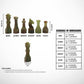 Handcrafted enhanced Marble Chess Pieces Set - Elegant 32-Piece Replacement for 12-15 Inch Chess Boards Storage Box (White and Green)