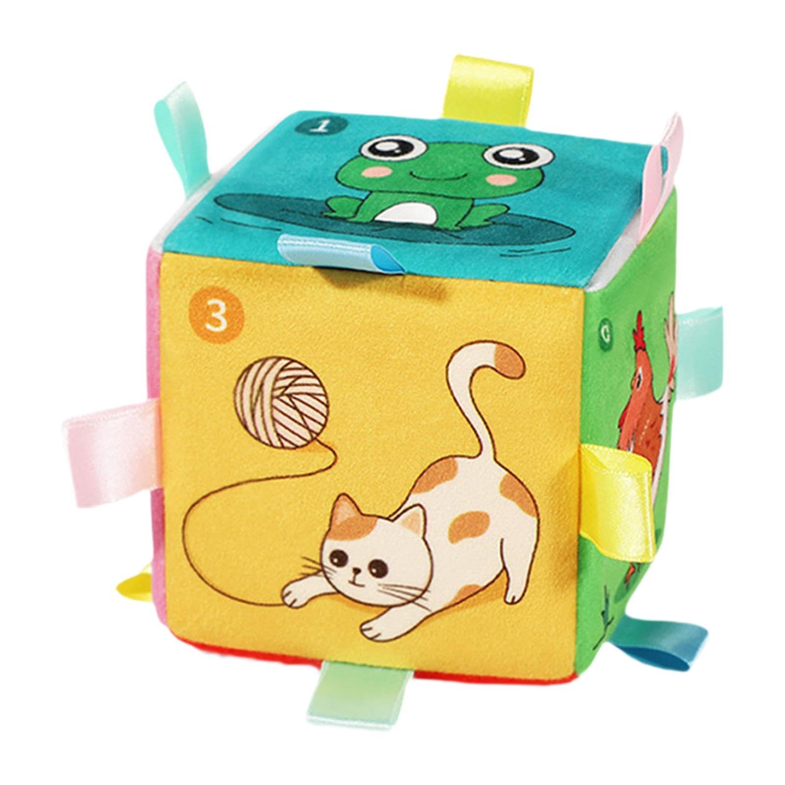 Atorse Musical Busy Cube With Led Multipurpose Educational Toy Montessori Busy Cube Animal