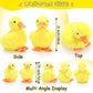 Zomiboo Duck Stuffed Animals Set - 5 Piece Plush Family Toys, Soft Polyester, Yellow, Includes Big Mommy Duck & 4 Baby Ducks