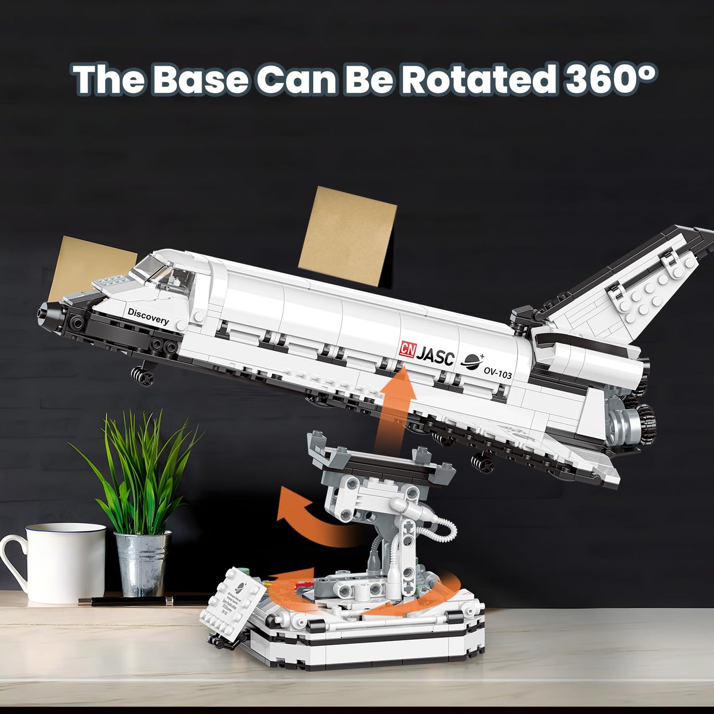 JMBricklayer Space Shuttle Building Set 70122 - Multicolor Plastic Model for Adults & Kids 8+ - Collectible Display with Adjustable Stand
