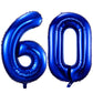Navy Blue 60 Balloon Numbers,40 Inch Dark Blue 60 Birthday Balloons Large Foil Mylar Balloons Number 60 For Birthday Party Anniversary Decorations