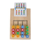 Wooden Colour Sorting Toys with Pattern Matching Cards for Kids, Multicolour