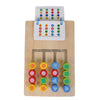 Wooden Colour Sorting Toys with Pattern Matching Cards for Kids, Multicolour