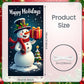 Large Christmas Snowman Door Cover Happy Holidays Door Banner Outdoor Decoration Winter Backdrop for Xmas Home Party Decor Banne