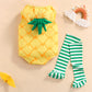 Newborn Baby Girl Boy Halloween Costume Pineapple Onesie Romper Jumpsuit Hooded Cute Cartoon Clothes Leg Socks (Pineapple Costum
