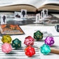 100 Pieces Polyhedral Dice Set with Black Pouch Polyhedral Dice Compatible with RPG MTG Table Games Multi Colored Assortment (20
