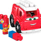 Mega Bloks First Builders Toddler Building Blocks Toy Set, Freddy Firetruck With 6 Pieces And Storage, 1 Figure, Red, Ages 1+ Years