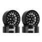 INJORA 1.3 Beadlock Wheel Rims - Aluminium Wheel Rims 23g -3.75mm for SCX24 TRX4M Upgrade 1/24 1/18 RC Crawler Car (Black)