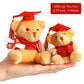 Sumind 6 Pieces Graduation Bears Class Of 2025 Graduation Plush Bears Bulk Stuffed Animal Bears With Cap For Kindergarten Primary School College High School Party Favors(Red)