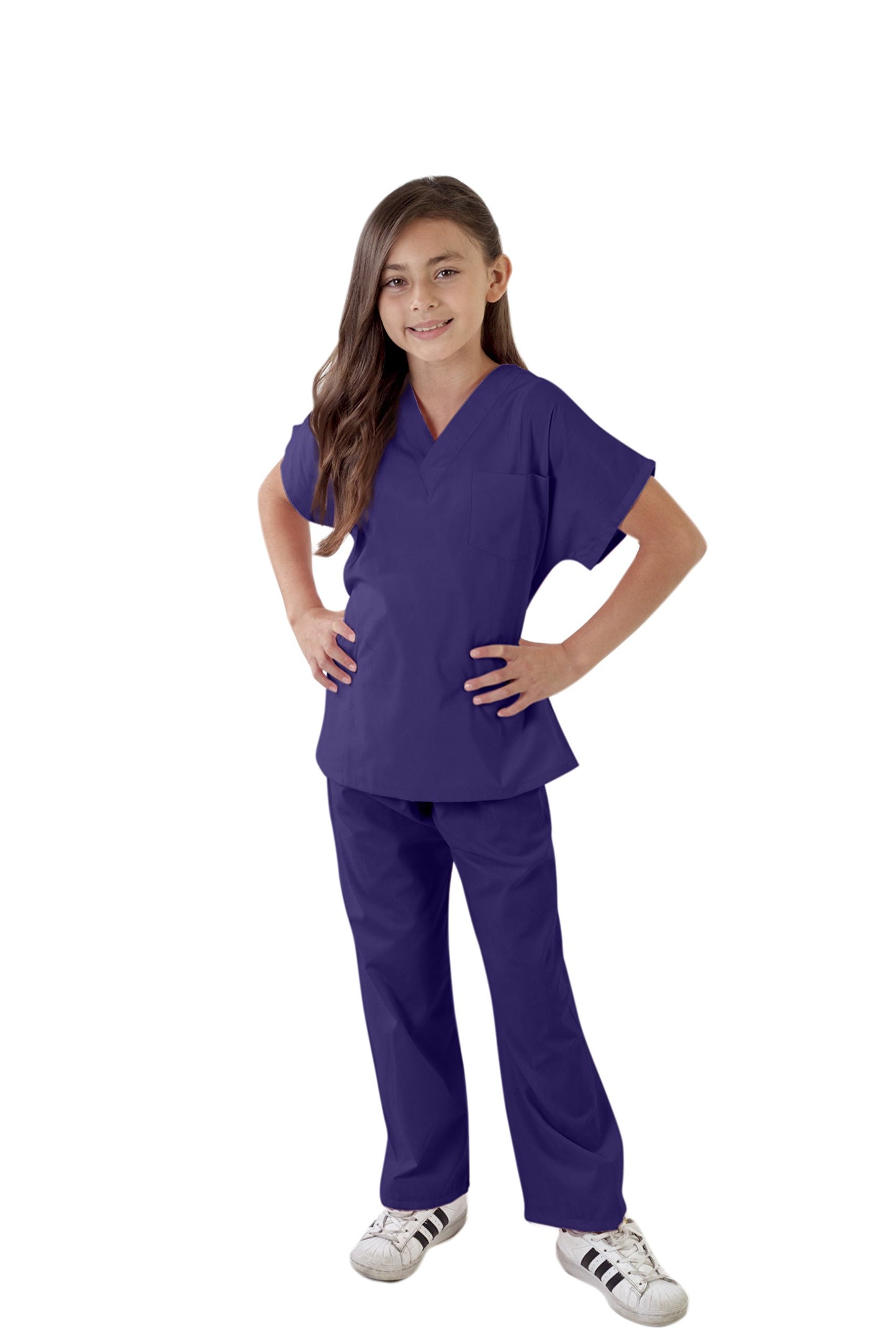 Natural Uniforms Childrens Scrub Set-Soft Touch-Role Play Costume Set (Purple, 4)