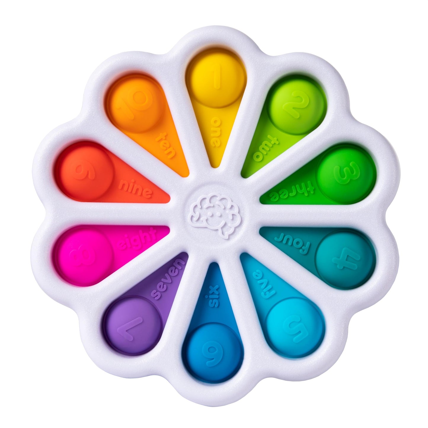 Fat Brain Toys Dimpl Digits Toddler Toys, Popping Number Learning Sensory Preschool Toy For 2 Years+, Bilingual Spanish And Engl