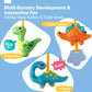 Hahaland Car Seat Toys For Babies 0-6 Months Boy - Baby Toys 0-6 Months - Rattle, Mirror, Crinkle, Squeaky, Developmental Carseat Stroller Travel Easter Toys For Infants