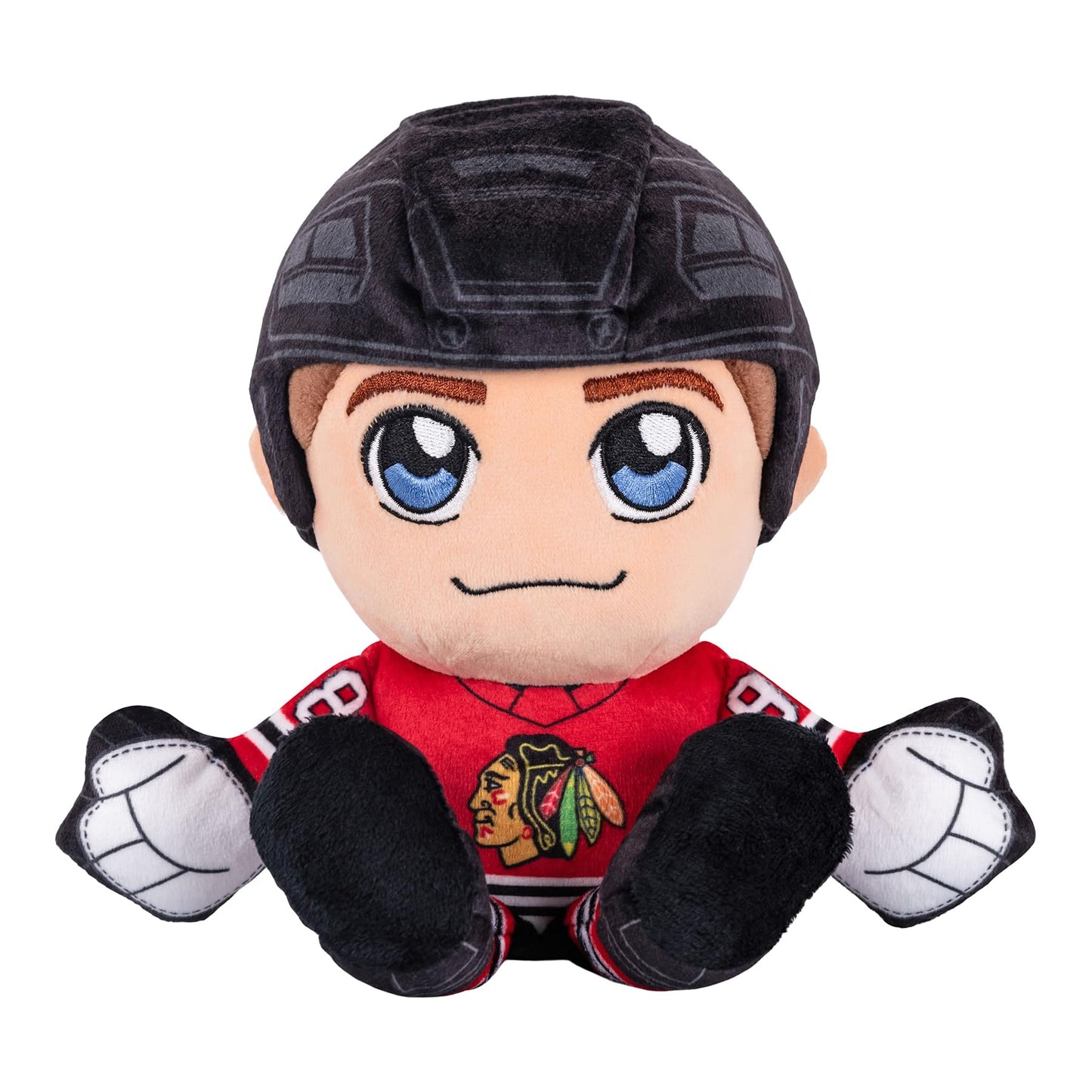 Bleacher Creatures Connor Bedard Plush - 8" Soft Chibi Doll, Chicago Blackhawks, Crystal Velboa Polyester, Model K8-NHP-BHK-CBE