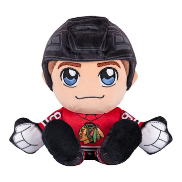 Bleacher Creatures Connor Bedard Plush - 8" Soft Chibi Doll, Chicago Blackhawks, Crystal Velboa Polyester, Model K8-NHP-BHK-CBE
