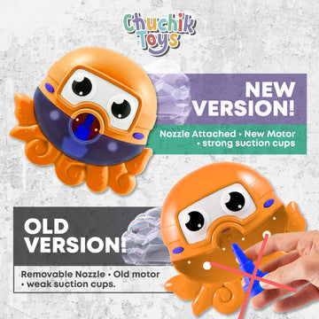 Chuchik Bubble Bath Maker For The Bathtub. Blows Bubbles And Plays 24 Childrens Songs - Baby, Toddler Kids Bath Toys Makes Great
