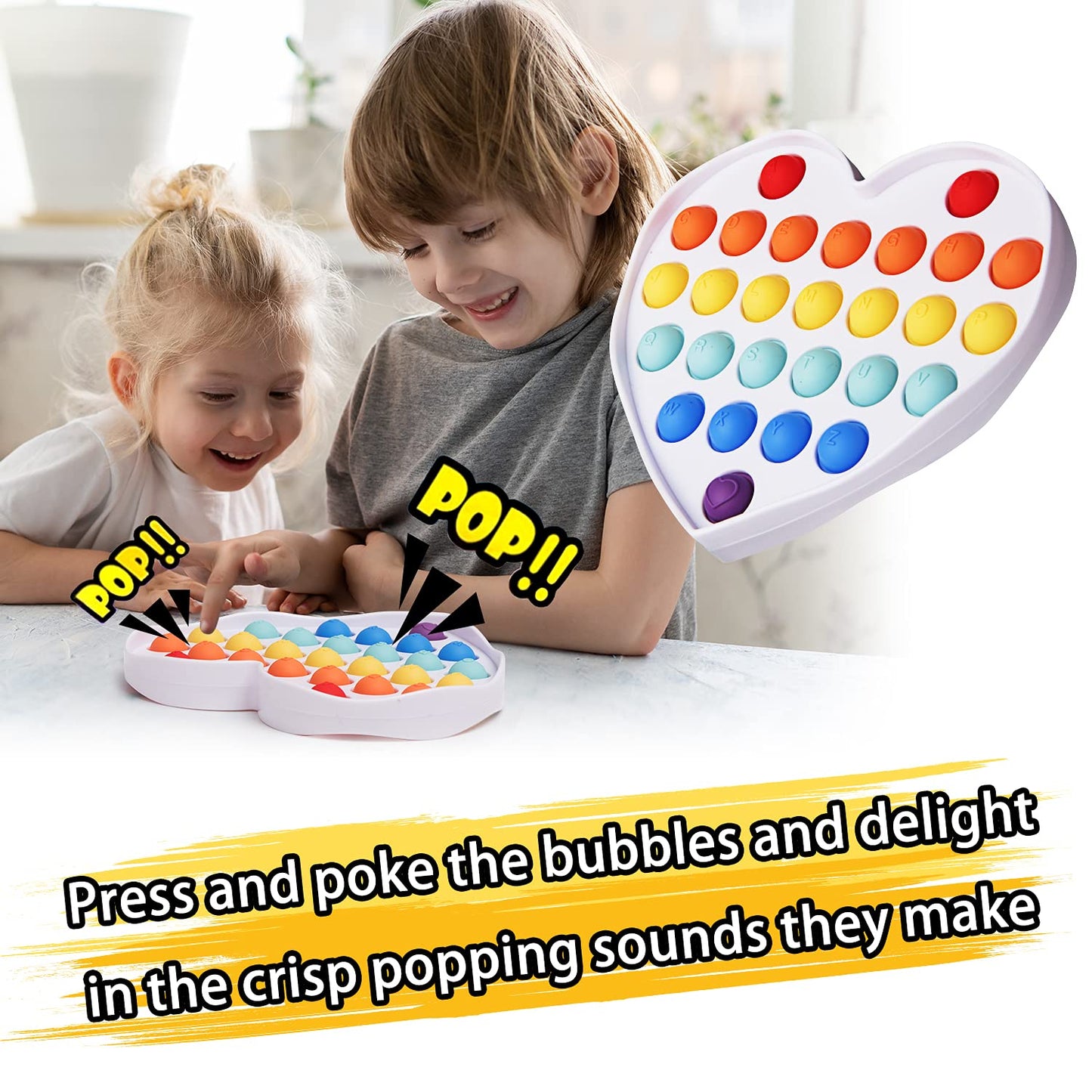 Cucue Simple Fidget Pop Toys - Portable, Calming Sensory Hand Toys For Fun & Stress Relief - Soft & Flexible Silicone Materials