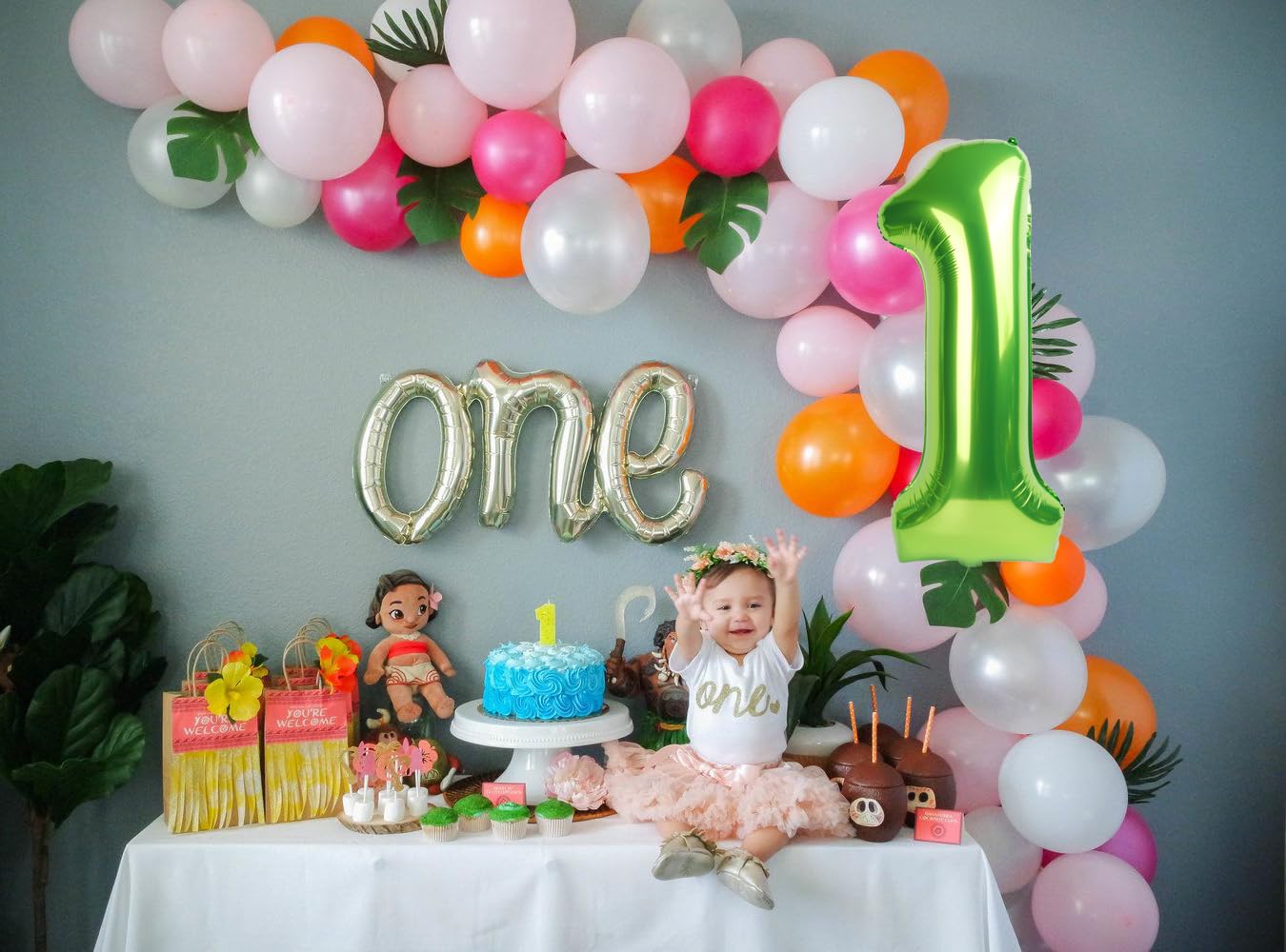 Light Green Number 9 Balloon 40 Inch, Large Foil Mylar Balloons Decorations For 9 19 29 99 Birthday Party, Jungle Theme Decorati