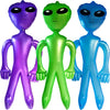 Vlish 3 Inflatable Alien - Pack of 3 Jumbo - Green, Purple and Blue Inflate Martian Aliens Toy for All Ages, Great for Halloween