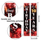 Happy 10Th Birthday Porch Sign Door Banner Decor Red And Black - Glitter Cheers To 10 Years Old Birthday Party Theme Decorations