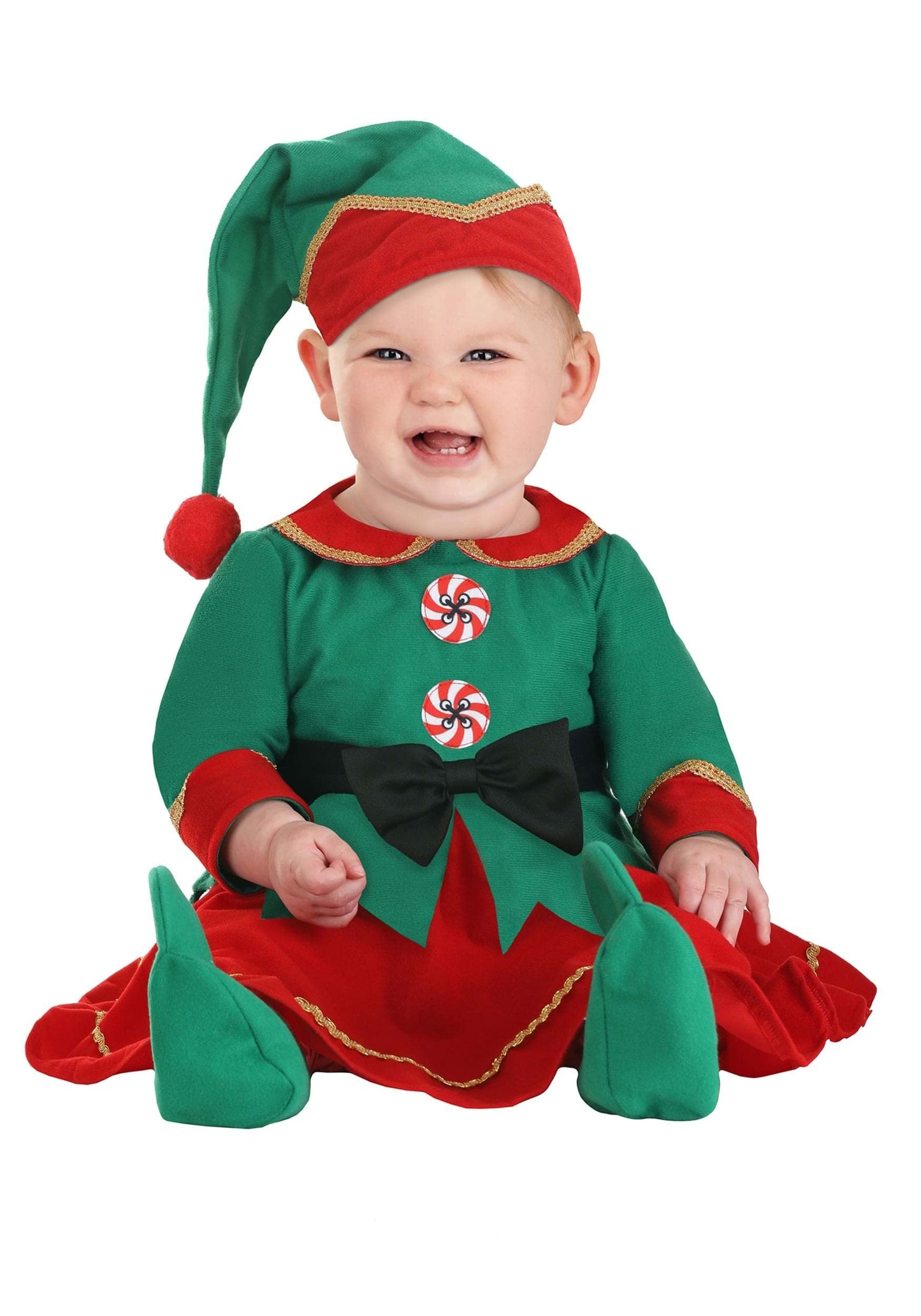 Fun Costumes Baby Girls 6/9 Months Elf Girl Costume Green