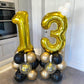 40 Inch Gold 13 Number Balloons Giant Jumbo Huge 13 Or 31 Foil Mylar Helium Number Digital Balloons Gold Birthday Mylar Digital