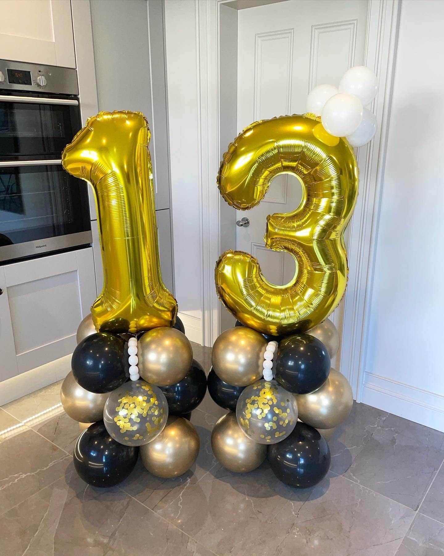 40 Inch Gold 13 Number Balloons Giant Jumbo Huge 13 Or 31 Foil Mylar Helium Number Digital Balloons Gold Birthday Mylar Digital