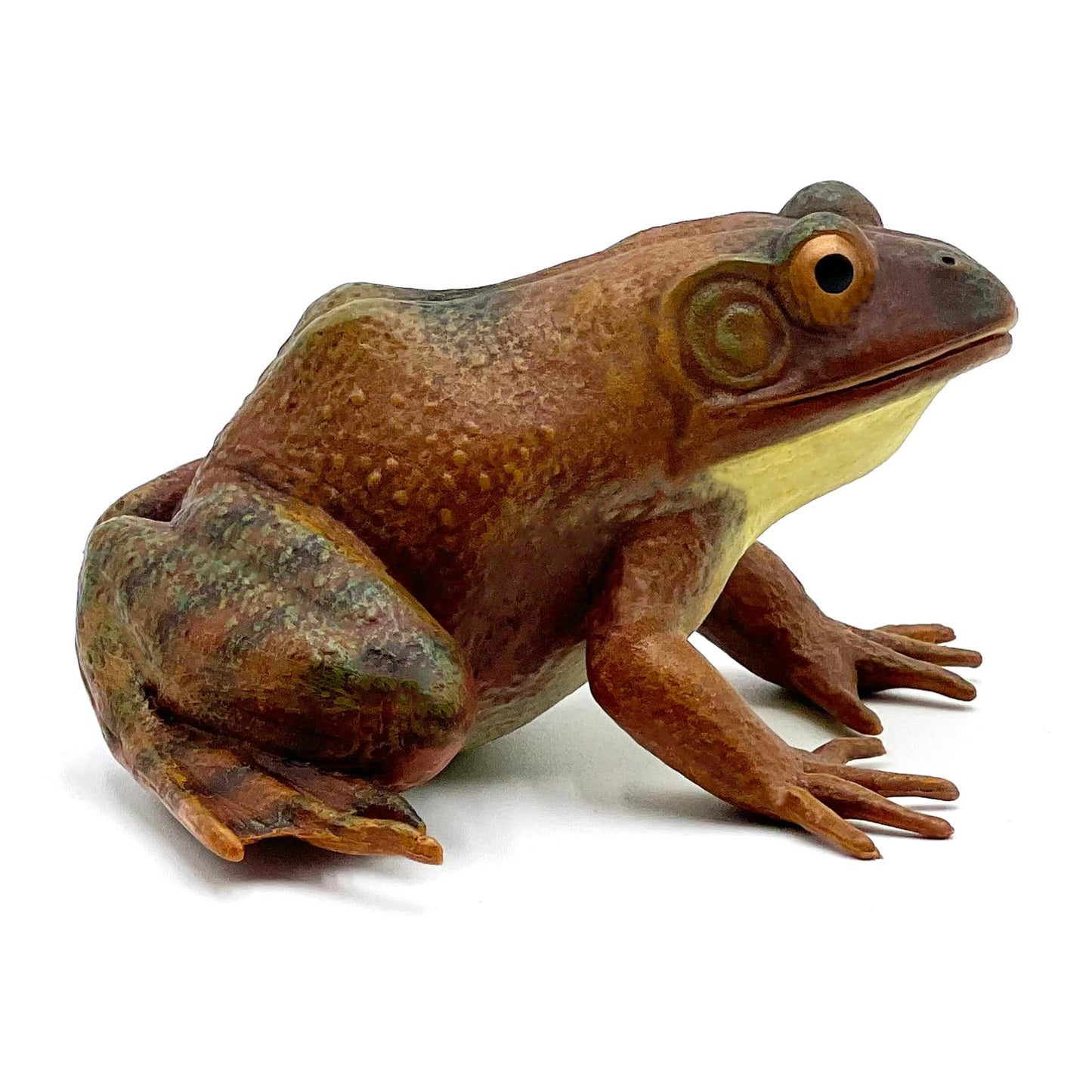 Gemini&Genius Tree Frog Figurine - Realistic Hand Painted Plastic Toy for Kids, Brown, Ideal for Backyard Decor and Educational Play, Ages 3+