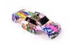 Custom Body Compatible for 1/10 Scale RC Car or Truck (Truck not Included) (Graffiti Pink Pig)
