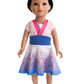 Little Adventures Twirl Princess Doll Dress - Doll Not Included - Machine Washable Child Pretend Play And Party Doll Clothes With No Glitter (Cherry Blossom Twirl)