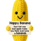 MAMAGIFTREE Christmas Birthday Gifts for Women Thanksgiving Basket Inspirational Gift for Friends for Coworkers  Girlfriend  Boyfriend Crochet Banana Plush - Handmade Knitted Toy Desk Decor