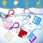 100 Pack Square Pop Fidget Keychain Pop Fidget Toys Bulk Party Favors For Kids 4-8,8-12 Years, Goodies Bag Stuffers Bulk, Gift F