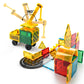 NEOFORMERS Magnetic Tiles Builder Construction Set  Magnetic Tiles Road Cars Set STEM Toys for Ages 3-8  Montessori Sensory Educational Magnet Toys for 3+ Year Old Boys and Girls Gifts