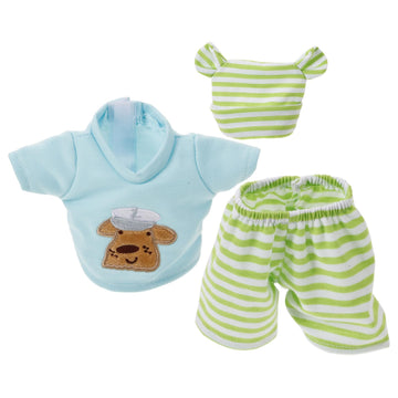 Toyvian 10 Inch Newborn Baby Doll Clothes With Hat Set Baby Doll Outfits Reborn Jumpsuit Romper Cute Clothing Accessories Sleepi