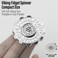 Freelove Viking Pirate Fidget Spinners For Adults, Heavy Metal Figette Spin, Premium Bearing, Silent Long Spinning, Small Gossip Desgin, Stainless Steel Silver
