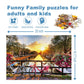 SiTimmGer Puzzles for mature-themeds Jigsaw 500 Piece Spring Flower Quiet River Sunrise Picturesque Amsterdam with Bicycles Landscape 500 Piece Puzzle Art for Family Fun mature-themed Kids Puzzle Games 14.5 x 20