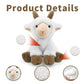 Stuffed Goat Sitting Toys Plush Animal  Realistic Animal Characters Stuffed Filled in Limbs 8.5 Inch Soft Huggable Gifts for Kids with Stuffed Animals Birthday Gift for Girls Boys