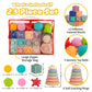 Springflower 3 In 1 Montessori Toys For Babies 0-3-6-12 Months, Soft Baby Teething Toys, Stacking Building Blocks For Infants, Sensory Developmental Education Toys For Toddler Baby 12-18 Months,23 Pcs