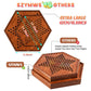 16.5 Inches Extra Large Wooden Jumbo Chinese Checkers Board Game Set With Drawers For Up To 6 Players Classic Strategy Game | Ea