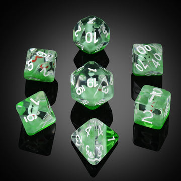 Snake DND Dice, DNDND 7PCS Resin D&D Die with Velvet Pouch for Dungeons and Dragons Role Playing Games and Tabletop Games(Snake)