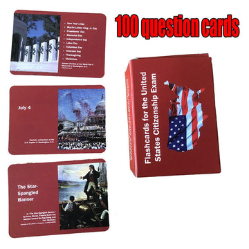 2025 New Us Citizenship Flash Cards (1 Set), 3.5   X2.5    Flashcards For The United States Citizenship Exam, Naturalization Tes